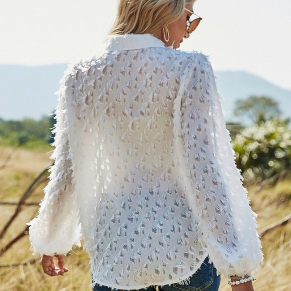 ⚡️Host Pick⚡️ Eyelash Blouse - Picture 4 of 7